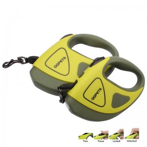 New arrival design flashlight dog retractable leash with inventory pet supplies