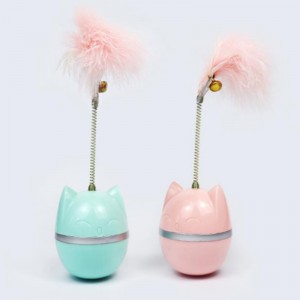 The new pet cat toy tumbler teasing cat ball bite-resistant teasing cat stick feather self-healing anti-boring artifact manufacturer