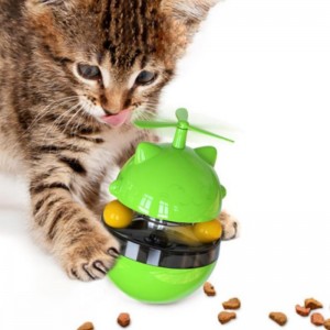 Free Sample Amazon Cat Toys Pet supplies turntable toy leaking food ball funny cat stick self enjoy cat toys