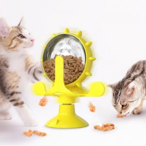 Pet Supplies Turntable Cat Interactive Toy Slow Feeder Food Leakage Trainer Funny Cat Toys